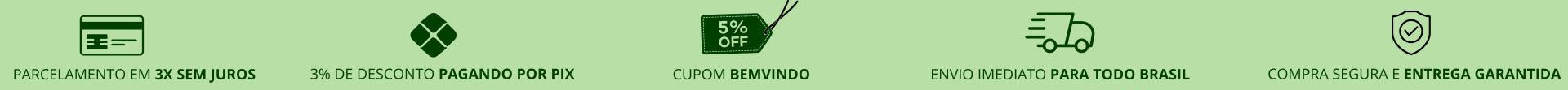 Cupom 5% Desconto - BEMVINDO