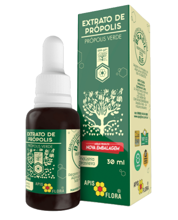 Extrato de Própolis Verde Com Álcool - 30ml