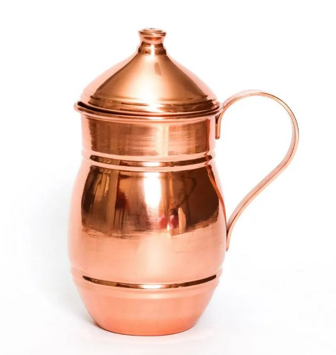 Jarra de Cobre Puro com Tampa - 700ml
