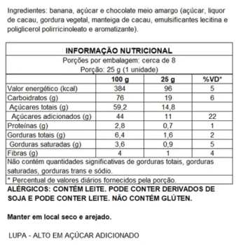 Bananinha Com Chocolate - 200g