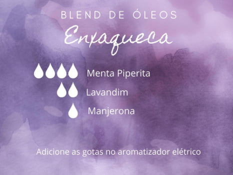Blend Enxaqueca - Óleo Essencial Lavandin, Menta, Manjerona