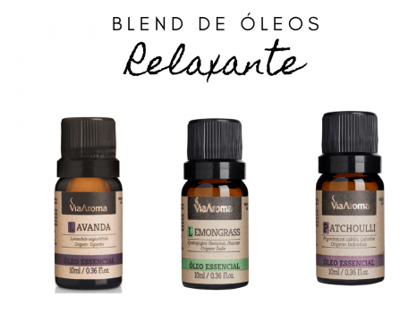 Blend Relaxante - Óleo Essencial  Lavanda, Lemongrass,  Patchoulli
