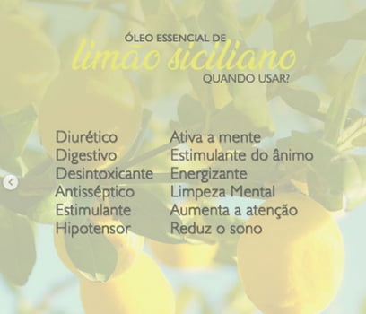 Óleo Essencial Limão Siciliano