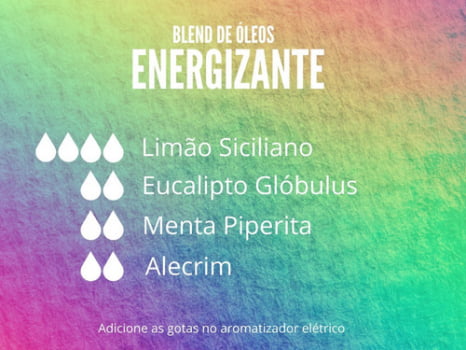 Blend Energizante - Óleo Essencial Limao Siciliano + Alecrim + Eucalipto + Menta