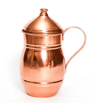 Jarra de Cobre Puro com Tampa - 700ml