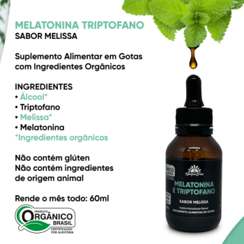 Melatonina e Triptofano Orgânico Gotas - 60ml